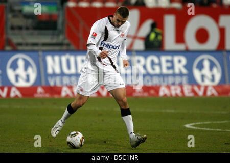 Der Frankfurter Alexander Meier in Aktion während der Bundesliga-Spieltag 19 tie FC Nürnberg Vs Eintracht Frankfurt im EasyCredit-Stadion in Nürnberg, 23. Januar 2010. Das Spiel endete 1: 1. Foto: Daniel Karmann Stockfoto