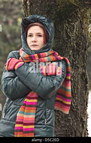 Frau zittern Stockfoto