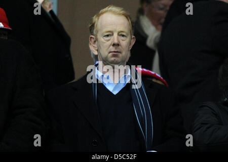 Marijn Dekkers, Vorstandsvorsitzender der Bayer AG, benannt besucht die deutschen Bundesligaspiel Bayer 04 Leverkusen V SC Freiburg im Stadion BayArena Leverkusen, Deutschland, 31. Januar 2010. Foto: Julian Stratenschulte Stockfoto