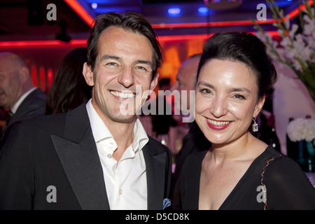 Tatjana Clasing und Gast bei Deutscher Fernsehpreis 2011 im Coloneum - Aftershow-Party. Köln, Deutschland - 02.10.2011 Stockfoto