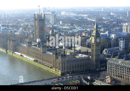 Houses of Parliament und Big Ben, Westminster, London Großbritannien UK Stockfoto