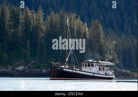 David B, ein restauriertes Boot für Alaska-Kreuzfahrt Touren verwendet. Stockfoto