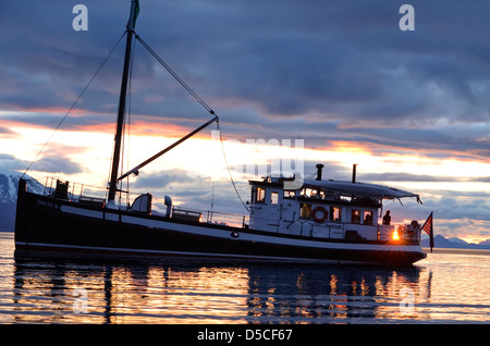 David B, ein restauriertes Boot für Holkham Bay, Alaska-Kreuzfahrt Touren verwendet. Stockfoto