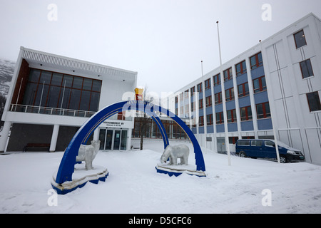 Hammerfest Radhus Kommune Gemeinderat hammerfest Rathaus finnmark norway europe Stockfoto