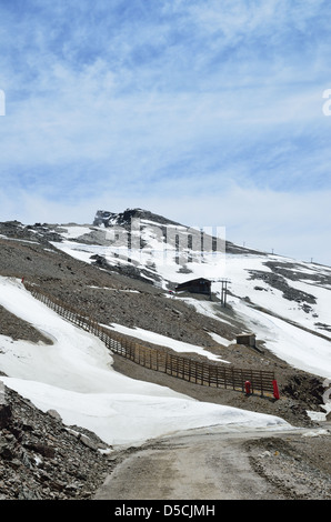 Frühling-Hang des Veleta in der Sierr Stockfoto