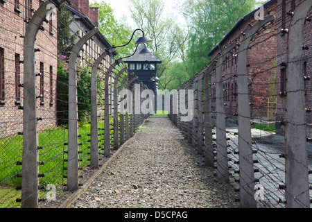 Lager Auschwitz, einem ehemaligen Nazi-Vernichtungslager in Polen. Stockfoto