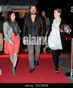 Rea Garvey und seine Frau Josephine Garvey und seine Schwester in der europäischen Musik und Media Night an E-Werk Berlin 09.09.2011 Stockfoto