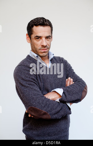 Tobias Oertel bei einem Fototermin für den Film "Es ist ch Nicht Vorbei' auf Das Lichtwerk Hamburg, Deutschland - 16.09.2011 Stockfoto