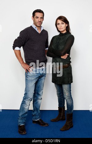 Tobias Oertel und Anja Kling Photocall zum Film "Es ist Noch Nicht Vorbei" Das Lichtwerk. Hamburg, Deutschland - 16.09.2011 Stockfoto