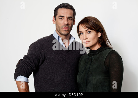 Tobias Oertel und Anja Kling Photocall zum Film "Es ist Noch Nicht Vorbei" Das Lichtwerk. Hamburg, Deutschland - 16.09.2011 Stockfoto