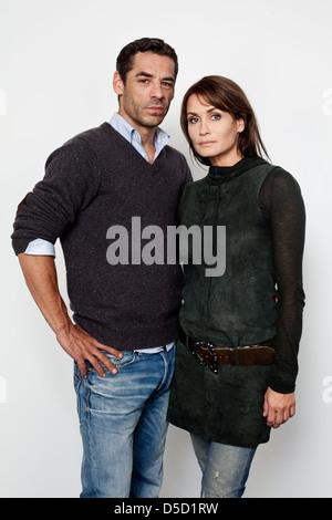 Tobias Oertel und Anja Kling bei einem Fototermin der Film "Es ist Noch Nicht Vorbei" an Das Lichtwerk. Hamburg, Deutschland- Stockfoto