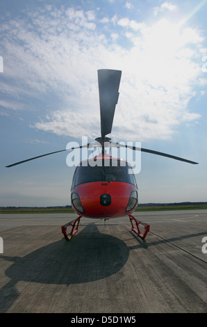 Strausberg, Deutschland, Hubschrauber auf dem Boden Stockfoto