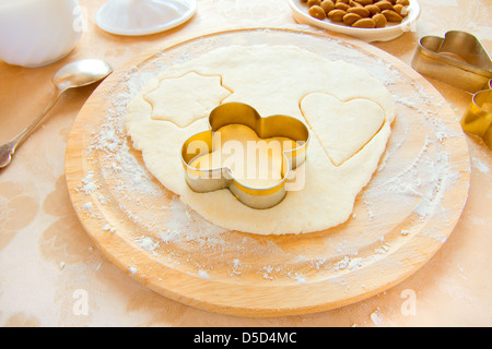 Cookies, hausgemachte Mürbeteig vorbereiten Gebäck Stockfoto