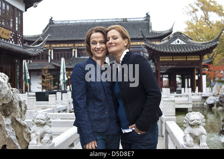 Claudia Michelsen und Suzanne von Borsody bei einem Fototermin ARD TV-Film "Der Chinese" im Restaurant Yu Yuang Lue Boland Stockfoto