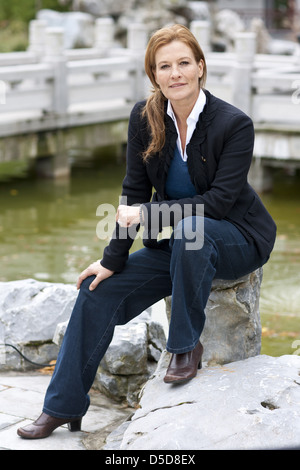 Suzanne von Borsody bei einem Fototermin ARD TV-Film "Der Chinese" Lue Boland Restaurant im Teehaus Yu Yuang. Hamburg, Stockfoto