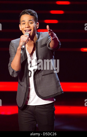 Kassim Auale bei X-Factor-Show in MMC Coloneum. Köln, Deutschland. 08.112011 Stockfoto