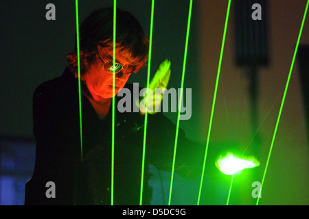 Jarre die live an der Messe Dresden. Dresden, Deutschland Stockfoto