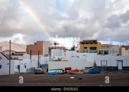 Ajuy, Spanien, die Küsten Stadt von Ajuy auf der Kanarischen Insel Fuerteventura Stockfoto