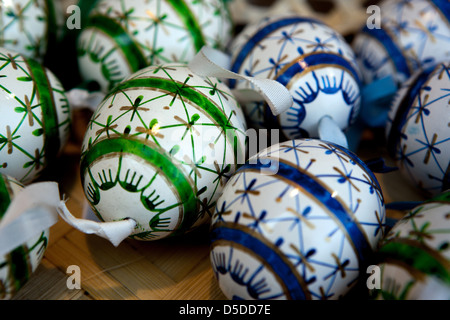 Original Tschechische Easter Eggs, Traditionen, Urlaub, Prag Tschechische Republik Stockfoto