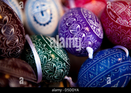 Original Tschechische Easter Eggs, Traditionen, Urlaub, Prag Tschechische Republik Stockfoto