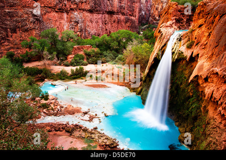 Havasu Fälle, Havasupai Indian Reservation Stockfoto