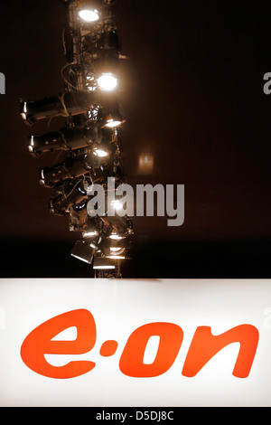 Essen, Deutschland, das Firmenlogo von E.ON SE bei E-World Energy & Wasser show Stockfoto