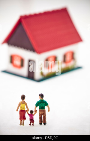 Haus und Familie Stockfoto