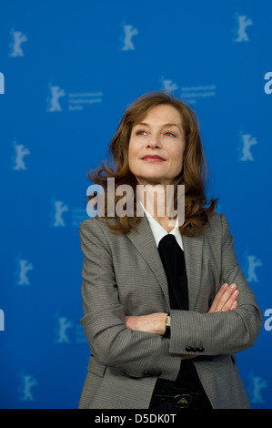 Berlin, Deutschland, Schauspielerin Isabelle Huppert bei der Berlinale 2012 Stockfoto