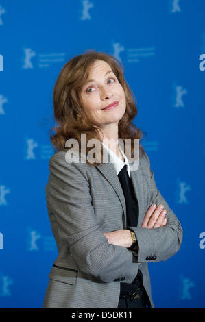 Berlin, Deutschland, Schauspielerin Isabelle Huppert bei der Berlinale 2012 Stockfoto