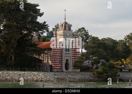 Ein Blick auf die algerischen Kapelle im Dorf L'herbe, Lège-Cap-Ferret, Frankreich Stockfoto