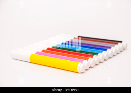 Farben der Stifte wo gibt es eine kleine Auswahl an Farben Stockfoto