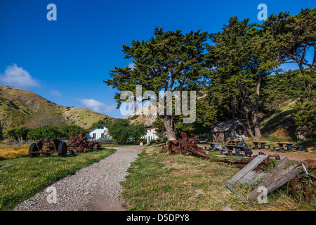 Alte Straße in Skorpion Ranch Gegend von Santa Cruz in Channel Islands Nationalpark, Kalifornien, USA Stockfoto