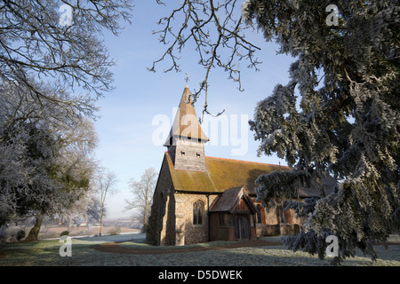 frostigen Dezember morgens Bishops Stortford Herts England Stockfoto