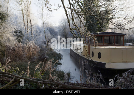 frostigen Dezember morgens Bishops Stortford Herts England Stockfoto