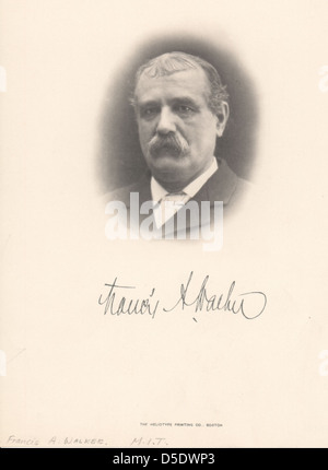 Porträt von Francis Amasa Walker (1840-1897), Mathematiker und Wirtschaftswissenschaftler Stockfoto