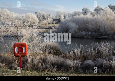 frostigen Dezember morgens Bishops Stortford Herts England Stockfoto