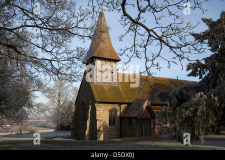 frostigen Dezember morgens Bishops Stortford Herts England Stockfoto