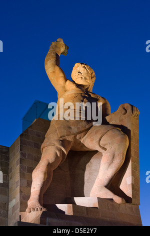 Monumento al Pipila, Nachtansicht, Guanajuato, Mexiko Stockfoto