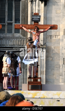 Brighton Sussex UK 29. März 2013 - die Besetzung von Seele am Meer führen die Ostern 2013 Passion Christi Stockfoto