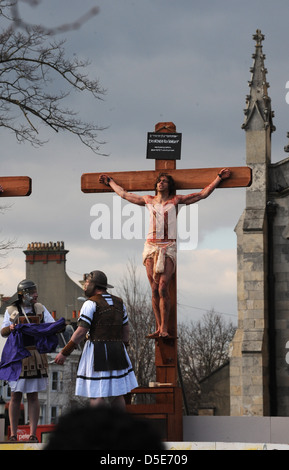 Brighton Sussex UK 29. März 2013 - die Besetzung von Seele am Meer führen die Ostern 2013 Passion Christi Stockfoto