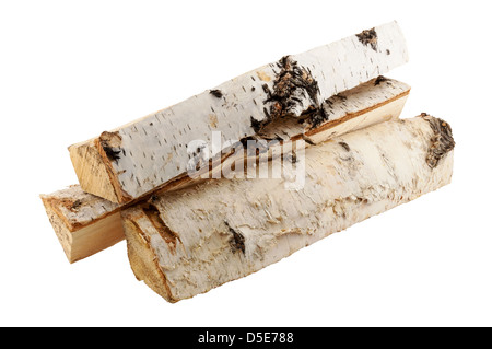 Die Protokolle der Brennholze isoliert auf weiss Stockfoto
