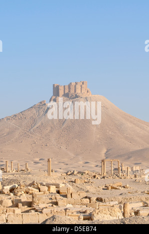 Palmyra-Burg (Fakhr-al-Din al-Ma'ani Schloss), mittelalterliche Festung, Palmyra, Syrien Stockfoto