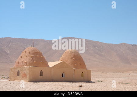 Straßencafé in die Beduinen der Wüste, syrisch-arabischen Wüste (syrische Wüste), Syrien Stockfoto