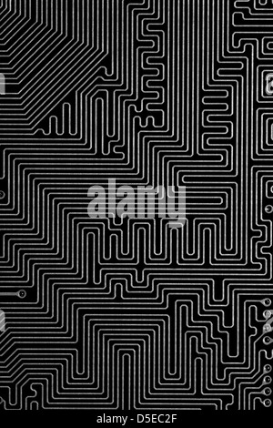 schwarz / weiß Printed Circuit Board oder abstrakten Hintergrund Stockfoto