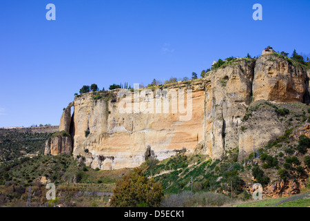 Landschaft in der Nähe von Ronda in Andalusien im Süden von Spanien, in der Provinz Malaga. Stockfoto