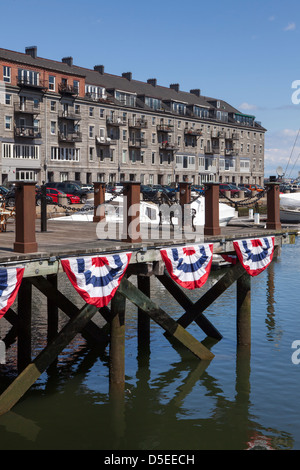 Ein Pier in Boston, Massachusetts, USA Stockfoto