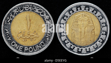 1 Pfund Münze, Ägypten, 2008 Stockfoto