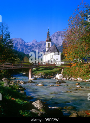 St. Sebastian Church, Ramsau Bei Berchtesgaden, Bayern, Deutschland Stockfoto