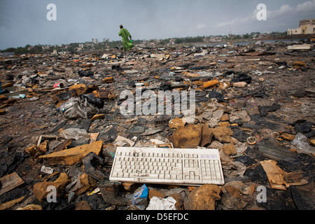 E-Schrott in Agbogbloshie Dump, Accra, Ghana. Stockfoto