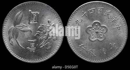 1 Yuan-Münze, Taiwan Stockfoto